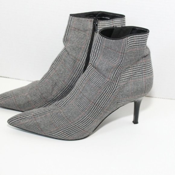 Cabi Dandy Plaid Pointed Toe Ankle Boot H12528 Booties Women's Size 11 H12528 - Picture 2 of 12